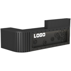 סגנון תעשייתי בר דלפק מברזל אמנות מסעדה קבלה מול שולחן כתיבה רטרו פינה מעוקל עיצוב - Product Image 6