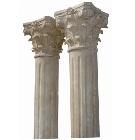 Decoração de Pedra Natural Mármore Capital Coluna Romana
