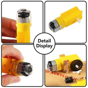 DC TT Getriebe motor Doppel welle 200 U/min 65mm Reifen rad Smart Car Toy Robot Getriebe motor DC 3-6V 1 48 Stecker für Arduino