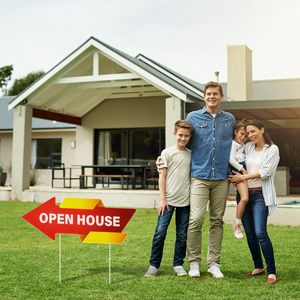 Tùy chỉnh sóng sân dấu hiệu cho bất động sản mở nhà quảng cáo bao gồm cắt dịch vụ chế biến và sân đăng bài - Product Image 2