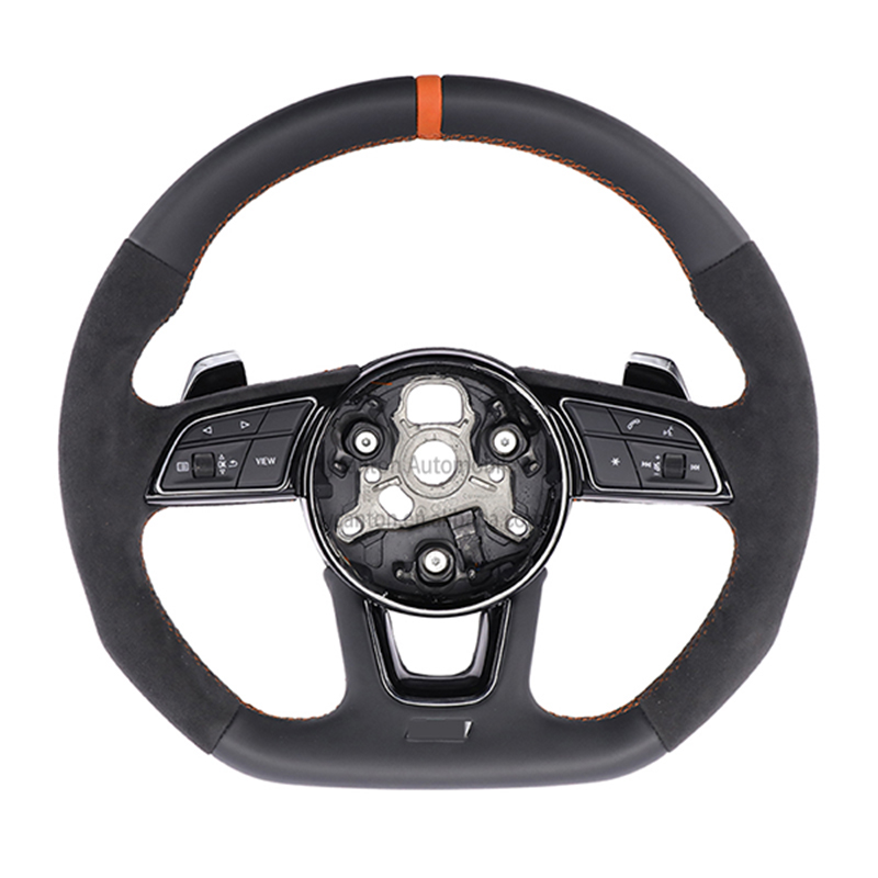 Alcantara+flat bottomed+Orange stitching