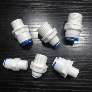 逆浸透クイックカップリング1/4 "3/8" ODホース接続ティーYコネクタ2ウェイストレートRO水プラスチックパイプ継手 - Product Image 4