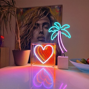 Biển Hiệu Neon Led Vô Cực Hiệu Ứng Gương 3D Cầu Vồng Đèn Biển Hiệu Neon Màu Gương Acrylic Để Trang Trí Tường Cửa Hàng - Product Image 2