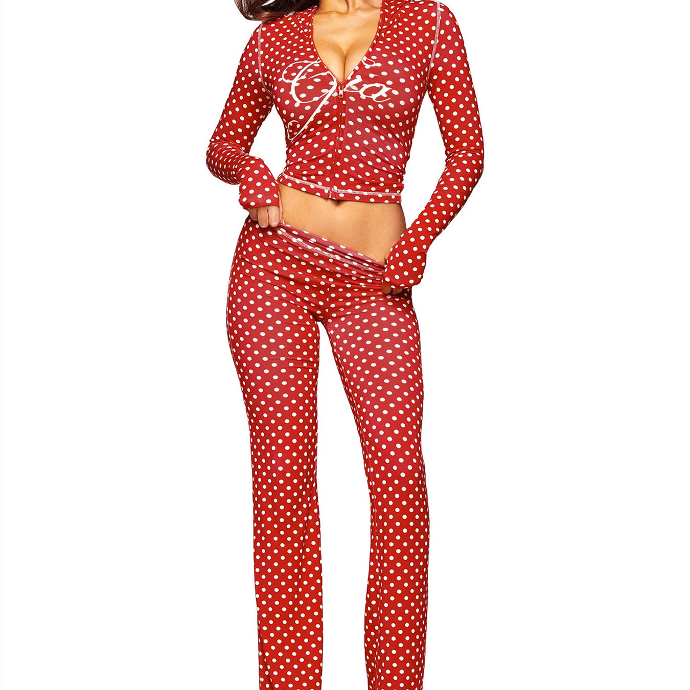 Red polka dots