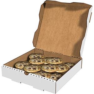 UV Advantage <strong>10x10</strong> White Corrugated Kraft Pizza <strong>Boxes</strong> Recycled Takeout Containers for Food 50 Pack-Industrial Use Folder Type - Product Image 6