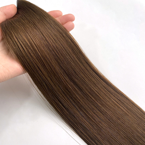 Görünmez Genius atkı insan saçı postiş karışımı daha az ağırlık ve hasar düşmeyen Salon için Remy sınıf tarz olabilir - Product Image 2