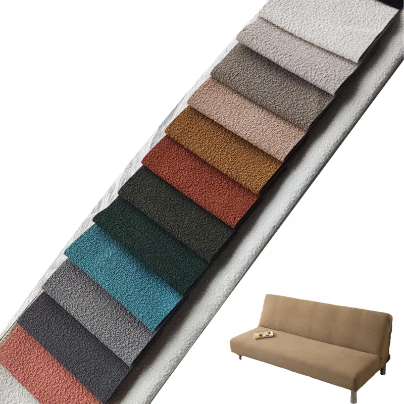 Mới Đến Thiết Kế Sofa Sang Trọng Vải Dệt May Nhà Len Boucle Vải Polyester Đồ Nội Thất Bọc 500gsm Boucle Sofa Vải
