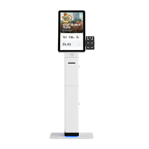 Supermercado self checkout quiosco servicio soporte de impresión registro software de pedidos escáner de código QR con lector de tarjetas de factura de efectivo - Product Image 1