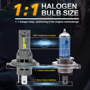 Small Size Mini H7 1:1 As Halogen <strong>LED</strong> Headlight H7 Canbus Build-in Decoder Error Free Super Bright High Power <strong>Led</strong> Headlight - Product Image 5