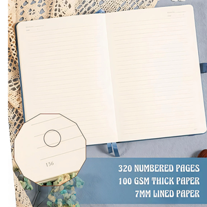 Блокнот А5 в твердом переплете, 320 страниц, бумага 100 г/м², линованный, для офисной работы, учебы, профессионального письма, дневник - Product Image 5