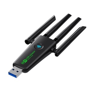 Doppia frequenza Gigabit 5G scheda di rete Wireless 1300Mbps USB WiFi ricevitore senza conducente per Computer portatile - Product Image 3