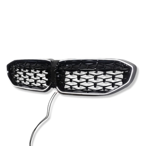 Tiypeor Màu Đen Phía Trước Trung Tâm Sao Phong Cách Xe Bumper Thận LED Ánh Sáng Đèn Lưới Tản Nhiệt Nướng Cho BMW 3 Series G20 2019 - 2022 2020 2021 - Product Image 2
