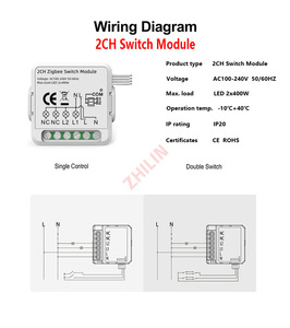 Tuya Mini Smart Life Switch Module Zigbee Wifi Реле Переключатель с пультом дистанционного управления Tuya с сухим контактом - Product Image 3