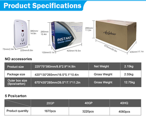 เครื่องทําน้ําอุ่นเร็วพร้อมปั๊ม 3.5-5.5kw 2L/M-6L/M พร้อมจอแสดงผล LED พร้อมเครื่องทําน้ําอุ่นป้องกันการเผาไหม้แห้ง - Product Image 5