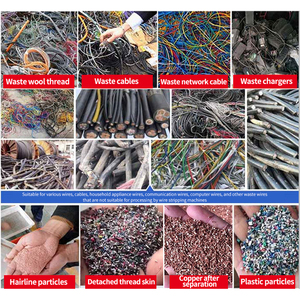 Il tipo asciutto del granulatore del cavo di alta qualità ricicla le macchine del granulatore del cavo del cavo della macchina separata di plastica e rame 100 kg/h