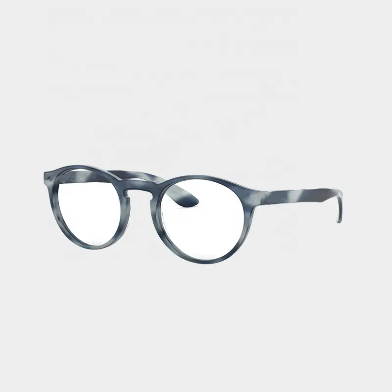 Montura de acetato Mazzucchelli redonda pequeña clásica personalizada, filtro de luz azul, gafas de ordenador para lente Zeiss