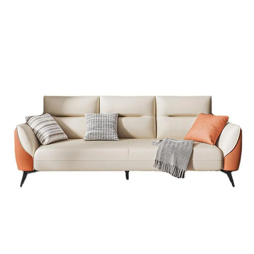 Fabrieksverkoop Meer Populaire Comfortabele Single Sofa Oranje Kleur Stof Bankstel