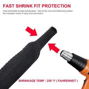 Innovative ZH-WFT-2:1 flamm hemmender geflochtener Schrumpf schlauch mit 2024 Noise Reduction Technology für Kabelbäume - Product Image 5