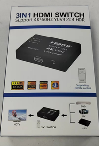<strong>5</strong> 3 In <strong>1</strong> Out 2.0 <strong>Switch</strong> 3X1 Switcher 5x1 With IR Remote Control HDCP 2.2 4K 60Hz HDR Converter For PS4 <strong>5</strong> TV - Product Image 6