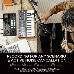 MAONOCASTER Mixer Audio Newest 4 Channel Sound <strong>USB</strong> Digital Audio Mixer Console Support Multi-Channel Mixing Podcast Sound <strong>Cards</strong> - Product Image 6