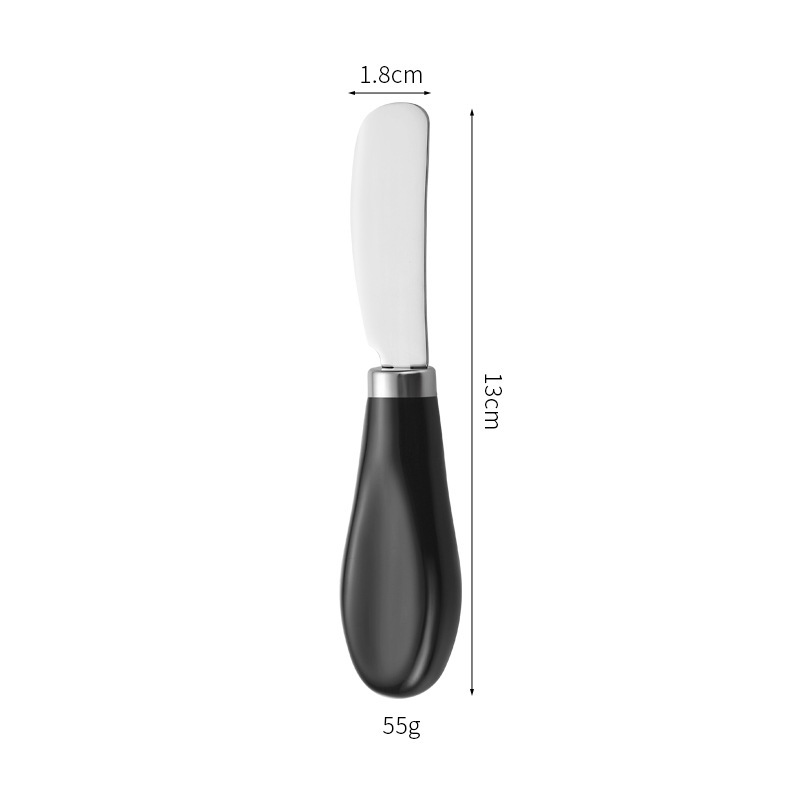 Black handle butter knife