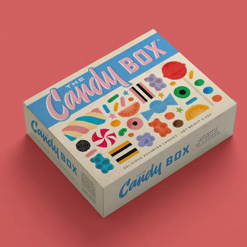 Emballages pliables personnalisés de boîtes à bonbons, sachet cadeau en papier, avec impression artisanale de luxe