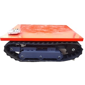 Pista del tren de rodaje de 1 tonelada, oruga de goma que carga 100Kg/800kg, plataforma robótica, tren de rodaje de chasis con orugas de goma - Product Image 2