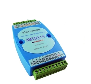 6ch 4-20MA 0-10V tensione corrente ingresso analogico & 4ch NPN DI-DO RS485 Modbus Rtu PLC HMI PC Editor testo IO scheda di espansione - Product Image 1