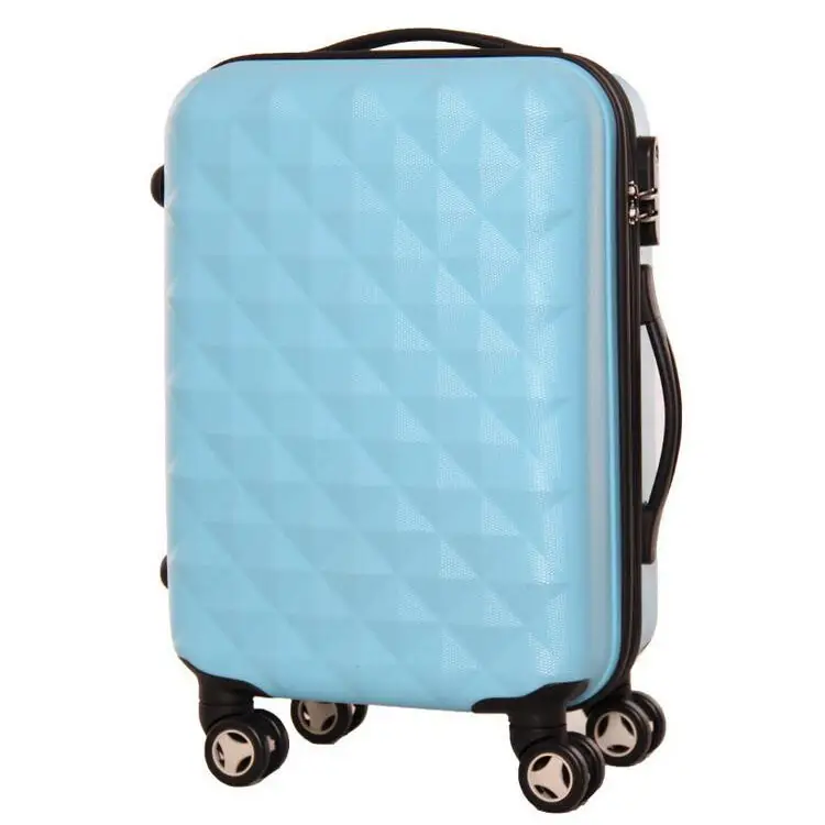 Mala de mão para PC ABS de revestimento rígido, bolsa com roda giratória de 360 graus para bagagem, carrinho de superfície brilhante, ideal para venda
