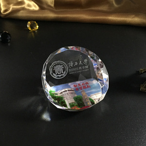 Atacado Honor Crystal <span class=keywords><strong>Paper</strong></span> Gravado Logo Imprimir Impressão UV para a decoração Home ou Presentes do negócio Feng Shui Estilo