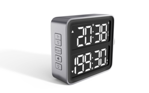 Timer da cucina digitale con doppio conto alla rovescia Stop orologi/orologio Timer magnetico con volume regolabile - Product Image 4