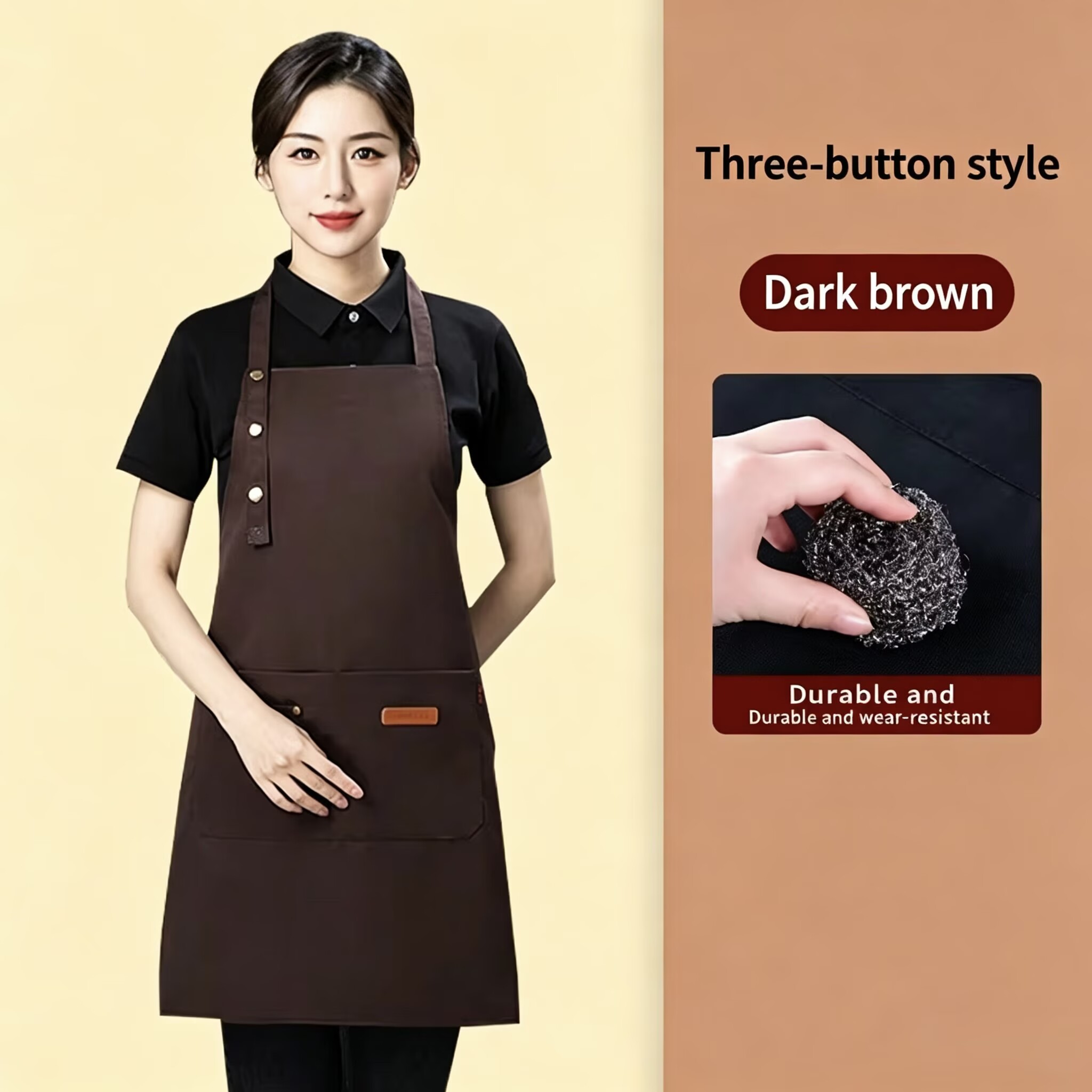 Three buckles dark coffee