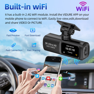 Độ phân giải cao 4K ghi âm kép Dash Cam HD tầm nhìn ban đêm phía trước phía sau điện thoại di động kết nối 1080P xe máy ảnh - Product Image 4