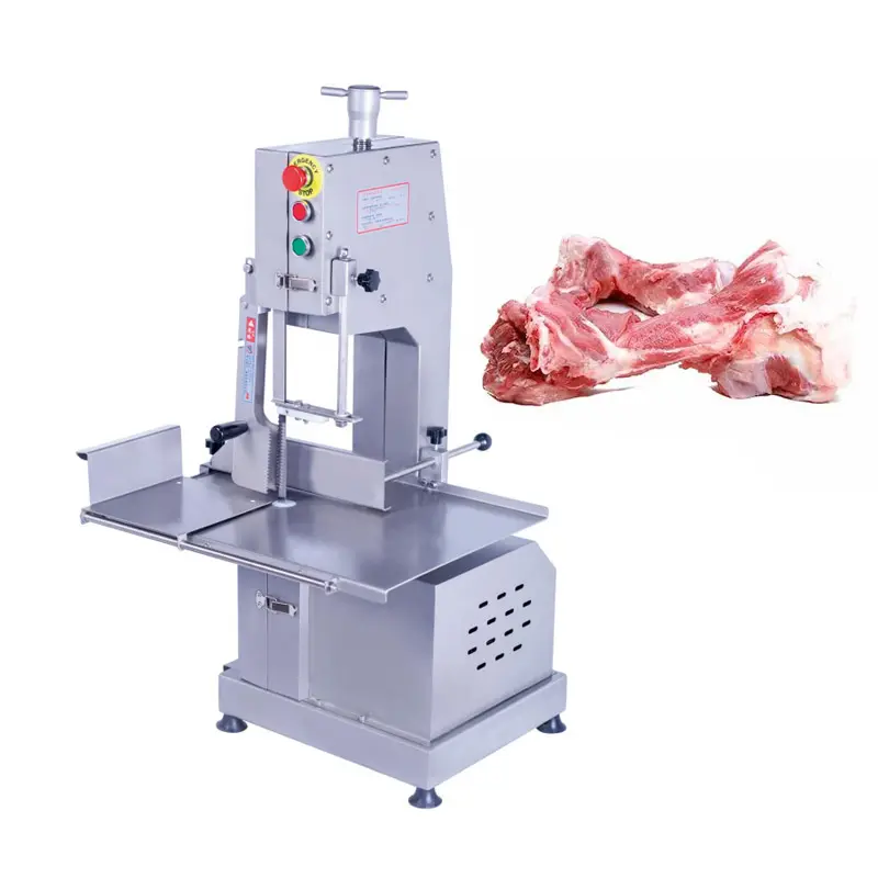 商用自動キッチン肉屋機器テーブルトップ電気牛牛肉冷凍肉と骨鋸カッター切断機