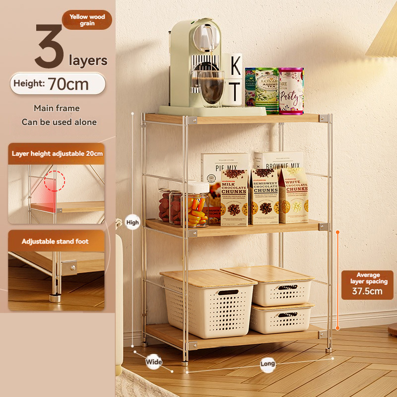 3 capas-Color madera natural-40*31*70cm