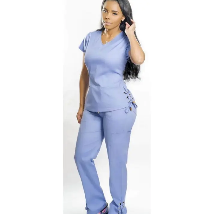 Conjunto de uniforme de enfermagem, equipamento de enfermagem de design médico