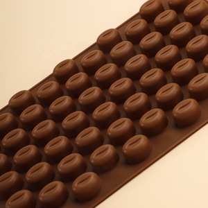 55空洞シリコンチョコレート金型コーヒー豆の形非スティックDIYに再利用可能様々な珍味 & ベーキング