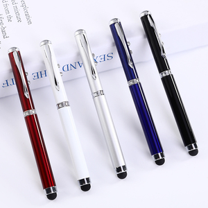 Multifunktion aler 4-in-1-Laserlichtstift Laserpointer Leistungs starke kapazitive Touch-Beleuchtungs funktionen aus Metall für benutzer definiertes Logo - Product Image 1