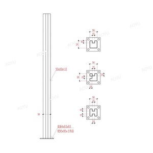 ราวจับกระจกแบบทันสมัยราวระเบียงราวบันไดอุปกรณ์เสริมแก้ว - Product Image 4