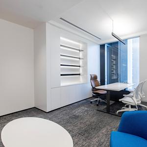 Gỗ rắn Veneer bảng lưu trữ tủ với ánh sáng LED hiện đại nội thất văn phòng kệ trưng bày cho các trường học và hội thảo sử dụng - Product Image 6