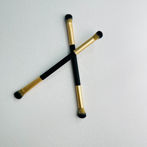 Yeni moda <span class=keywords><strong>16cm</strong></span> fırçalar Set göz farı kadınlar siyah ve altın çift göz farı karıştırma kapatıcı fırça