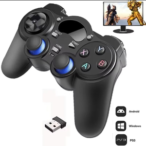แป้นเกมไร้สาย2.4G สำหรับ PS3แอนดรอยด์พีซีจอยสติ๊กทีวีจอยสติ๊กแผงควบคุมเกมสำหรับพีซีที่มีตัวแปลง USB - Product Image 3