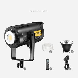 Godox FV200 1/8000s HSS Flash LED <strong>Light</strong> 200Ws Dimmable 5600K CRI 96+ 2.4G Wireless 8 <strong>FX</strong> Modes Remote Control for Photography - Product Image 6