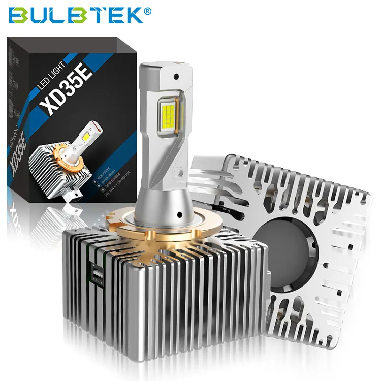 BULBTEK XD35E ampoule de voiture 6000K 100W ampoules au xénon HID Ballast D1 D2 D3 D4 D5 D8 sans erreur Auto Light LED ampoules de phares