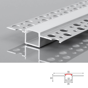 Sistema de iluminación integrado de perfil de difusor de canal de aluminio LED empotrado para luces de tira de LED de gabinete de pared de techo - Product Image 2