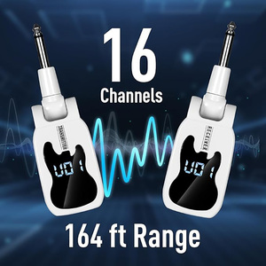Control remoto inalámbrico de altavoz U01 con micrófono y entrada de guitarra Adaptador DE MICRÓFONO INALÁMBRICO UHF de 6,35mm para altavoz - Product Image 6