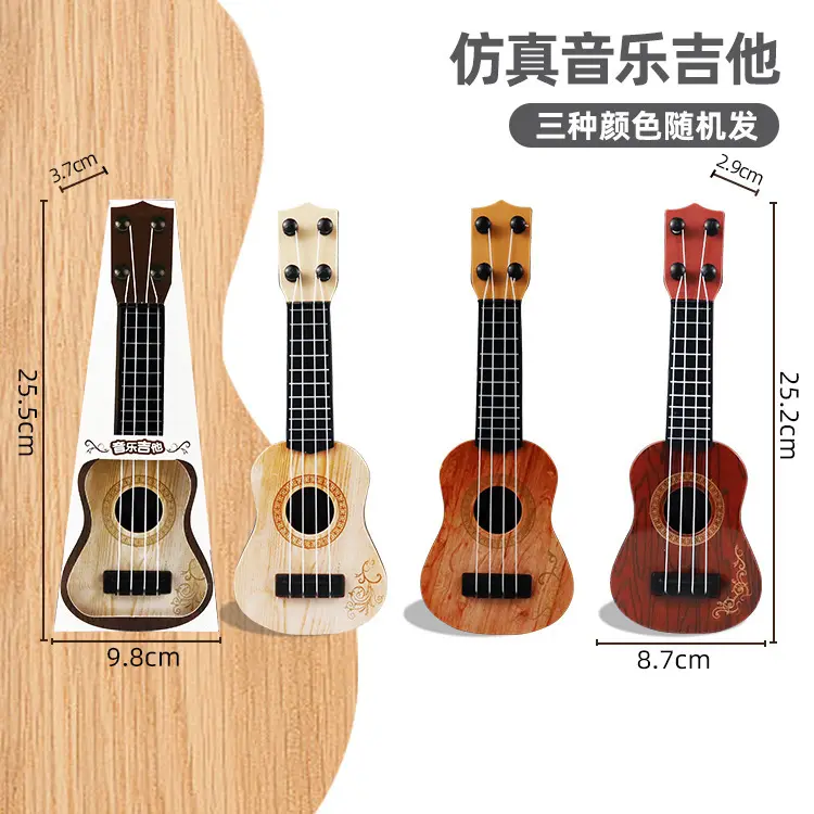 Wholesale Kids Musical Instrument Simulation Ukulele Guitar Mini Four Strings Playable Enlightenment Early Education Music Toys