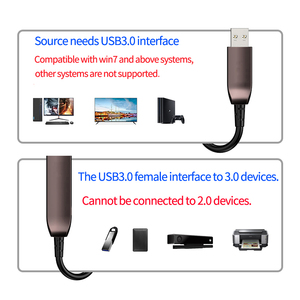 出厂价格AOC USB3.0加长公母至母光纤电缆OEM锌合金外壳光学USB3.0延长线 - Product Image 2