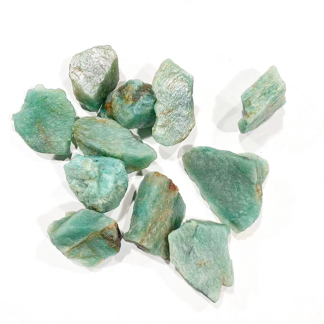 Groothandel Natuurlijke Ruwe Minerale Kristallen Healing Stone Sky Blue Amazoniet Ruwe Steen