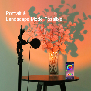 Yeni 16 renkler RGB APP kontrolü gün batımı projektör lambası Led projeksiyon ışığı günbatımı lamba uzaktan - Product Image 3